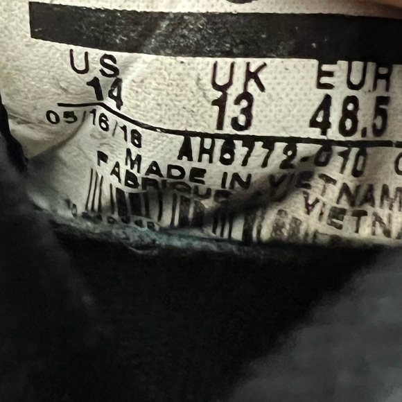 Nike Air Force 270 Shoes Men's 14 Triple Black Mid Training Sneakers AH6772-010 - Picture 9 of 9